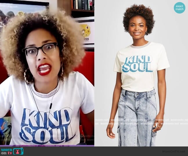 Kind Soul Graphic Tee by Target worn by Amanda Seales on The Real