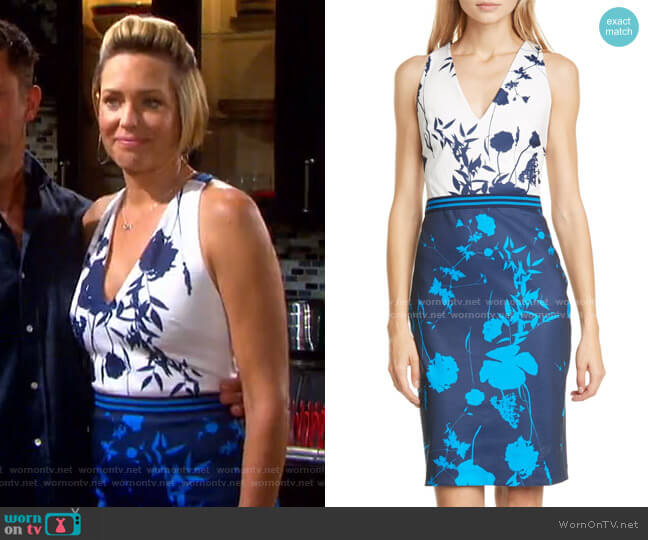 Tilliai Bluebell Body-Con Dress by Ted Baker worn by Nicole Walker (Arianne Zucker) on Days of our Lives