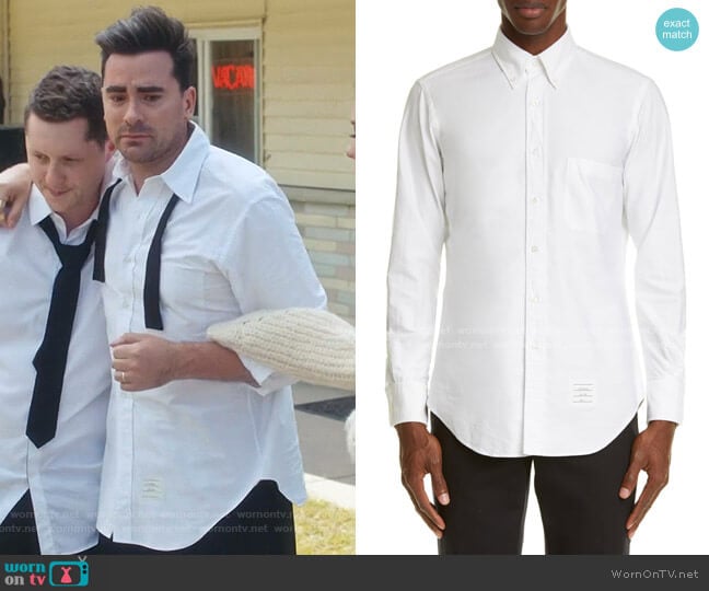 Oxford Button-Down Shirt by Thom Browne worn by David Rose (Daniel Levy) on Schitts Creek