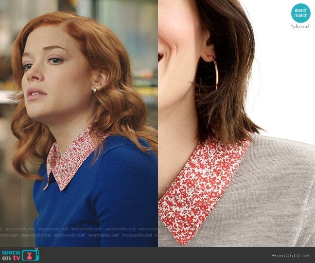 Tippi Liberty Print Collar Sweater by J. Crew worn by Zoey Clarke (Jane Levy) on Zoeys Extraordinary Playlist