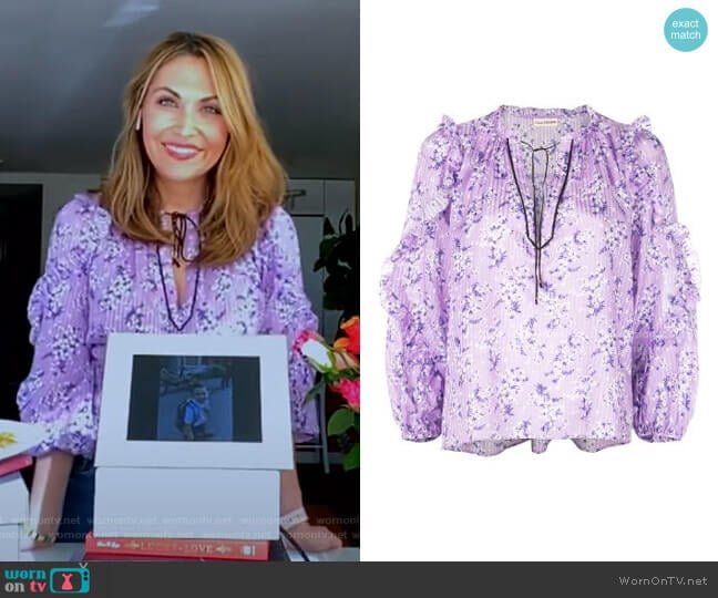 Manet Blouse by Ulla Johnson worn by Lori Bergamotto on Good Morning America