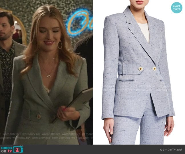 Russell Dickey Jacket by Veronica Beard worn by Kirby Anders (Maddison Brown) on Dynasty