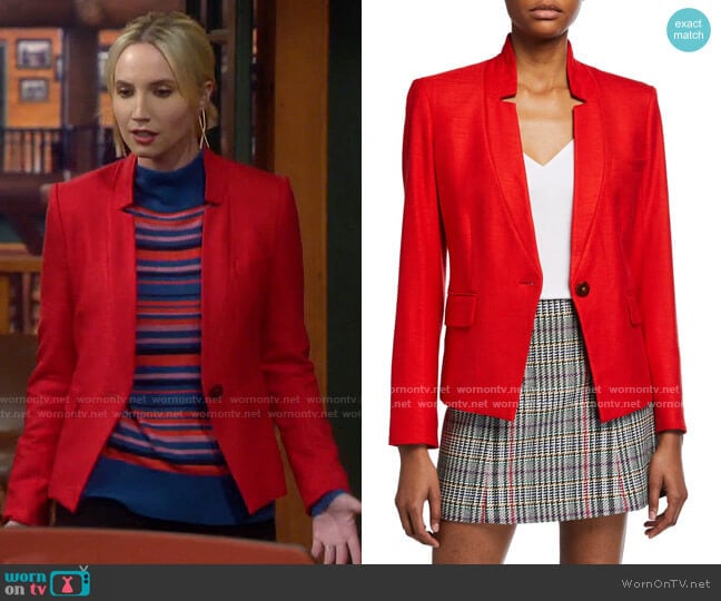 Veronica Beard Farley Blazer worn by Mandy Baxter (Molly McCook) on Last Man Standing