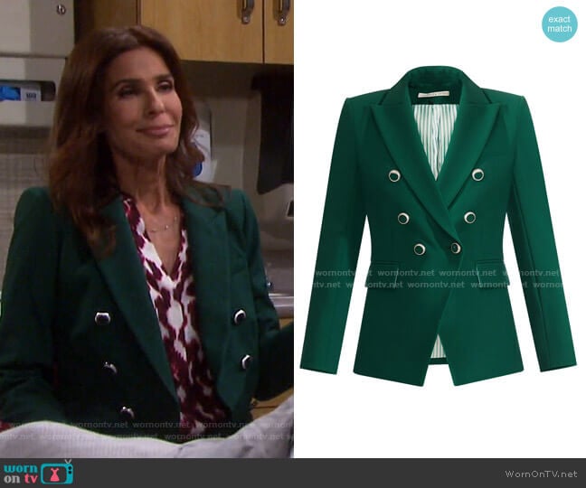 Miller Dickey Jacket by Veronica Beard worn by Hope Williams (Kristian Alfonso) on Days of our Lives