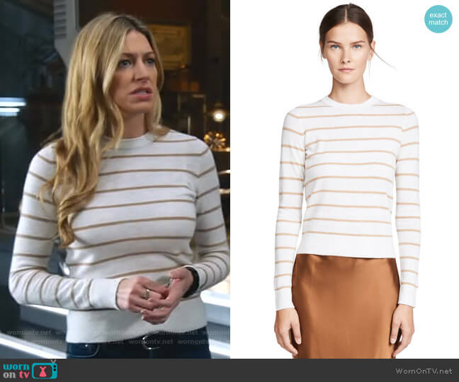 Striped Cashmere Sweater by Vince worn by Ava Sharpe (Jes Macallan) on Legends of Tomorrow