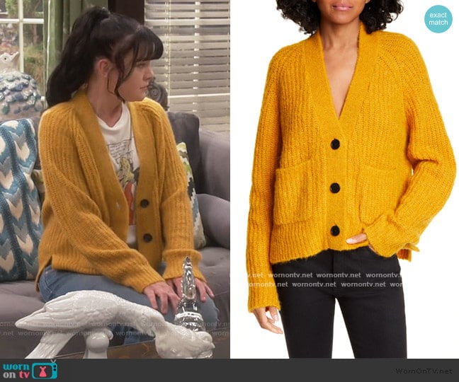 Cleveland Button Cardigan by A.L.C. worn by Jackie (Pauley Perrette) on Broke