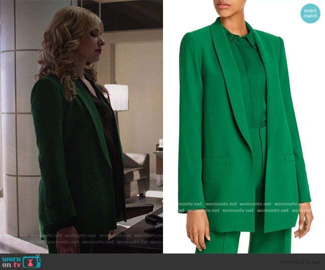 Kylie Shawl-Collar Blazer and Pants by Alice + Olivia worn by Cara Buono on Supergirl