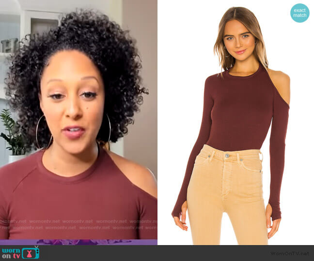 Eaton Bodysuit by Alix NYC worn by Tamera Mowry  on The Real