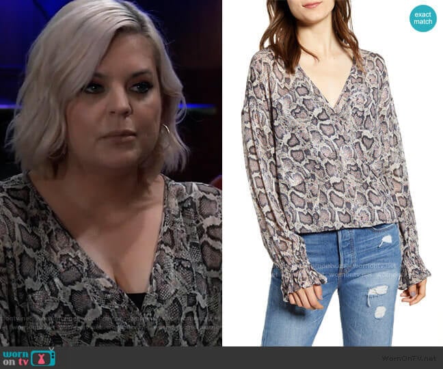 All Saints Penny Misra Top worn by Maxie Jones (Kirsten Storms) on General Hospital