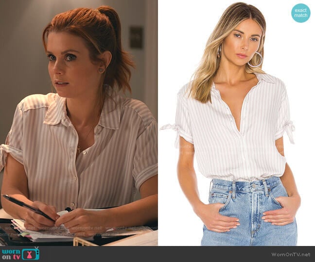 Avery Shirt by Paige worn by Maddie Townsend (JoAnna Garcia Swisher) on Sweet Magnolias