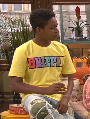 Booker’s yellow Drippin tee on Ravens Home