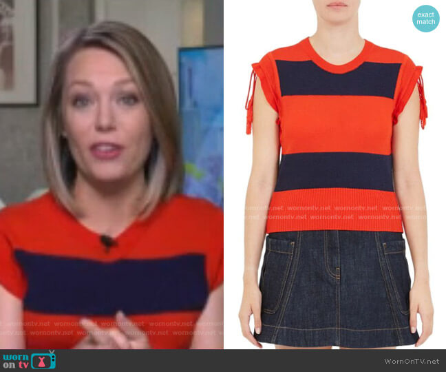 Rugby Stripe Tee by Carven worn by Dylan Dreyer on Today