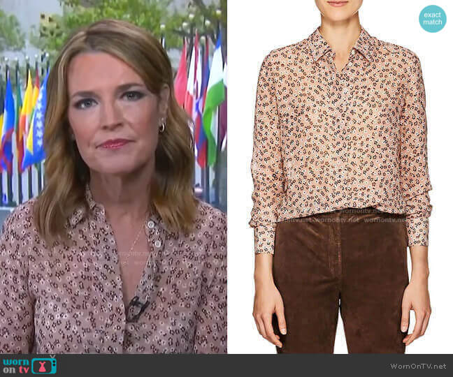 WornOnTV: Savannah’s pink floral blouse on Today | Savannah Guthrie ...