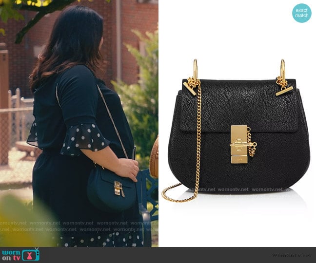 Drew Small Saddle Shoulder Bag by Chloe worn by Dana Sue Sullivan (Brooke Elliott) on Sweet Magnolias