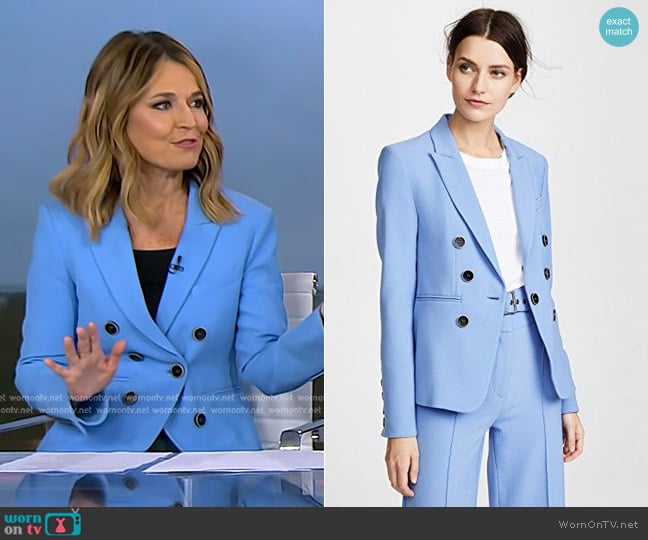 Colson Blazer by Veronica Beard worn by Savannah Guthrie on Today