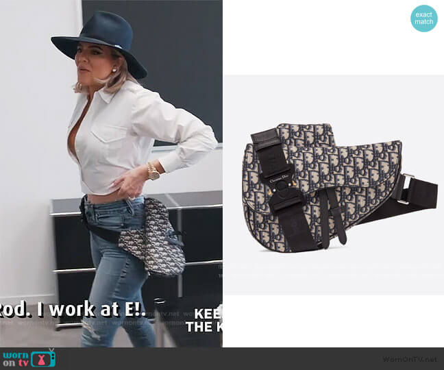 Oblique Saddle Bag by Dior worn by Khloe Kardashian  on Keeping Up with the Kardashians