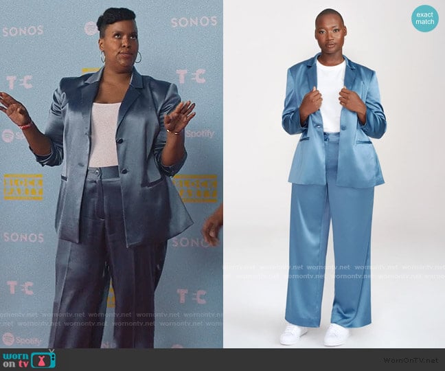 Rally Blazer and Pants by Henning worn by Kelli Prenny (Natasha Rothwell) on Insecure