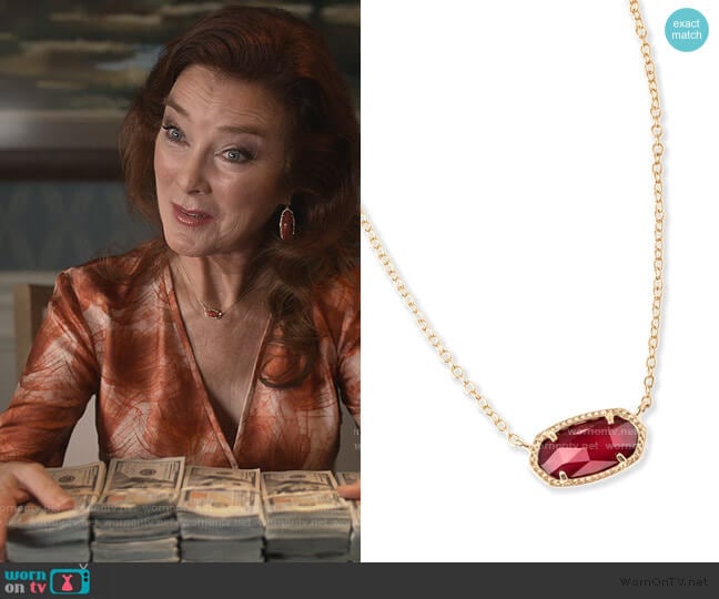 Elisa Pendant Necklace by Kendra Scott worn by Lorna Harding (Valerie Mahaffey) on Dead to Me