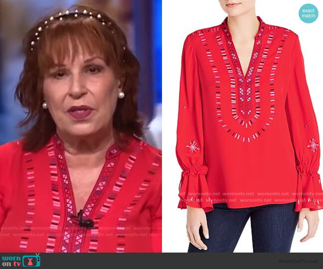 Junie Embroidered Blouse by Kobi Halperin worn by Joy Behar on The View