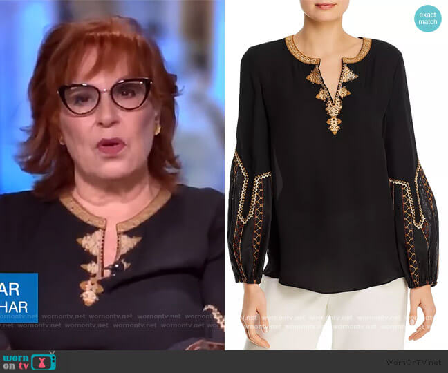 Yasmina Silk Blouse by Kobi Halperin worn by Joy Behar on The View