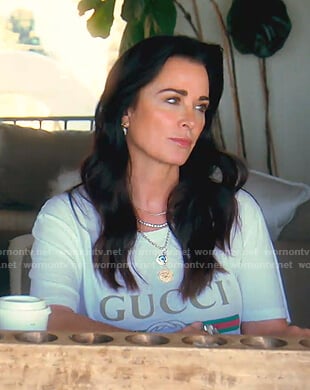 Kyle’s Gucci logo tee on The Real Housewives of Beverly Hills