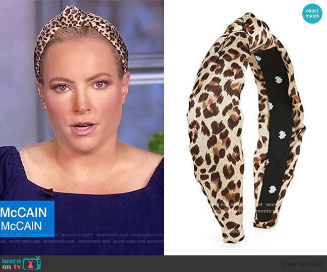 Velvet Headband by Lele Sadoughi worn by Meghan McCain  on The View
