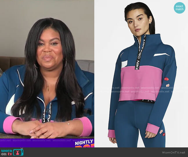 Fleece 1/2-Zip Jacket by Nike worn by Nina Parker  on E! News