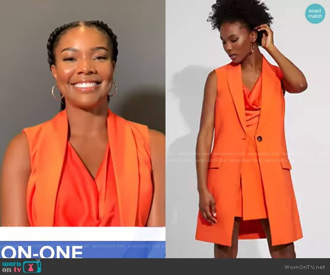 One-Button Vest - Gabrielle Union Collection by New York & Company on GMA