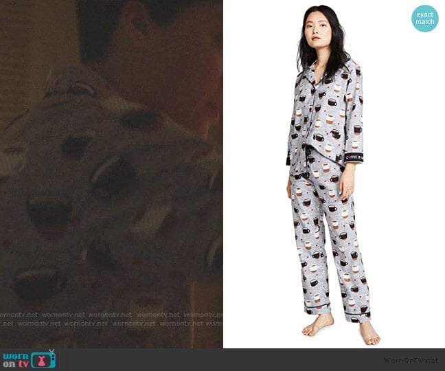 Coffee Is Life Flannel PJ Set by PJ Salvage worn by Lucca Quinn (Cush Jumbo) on The Good Fight