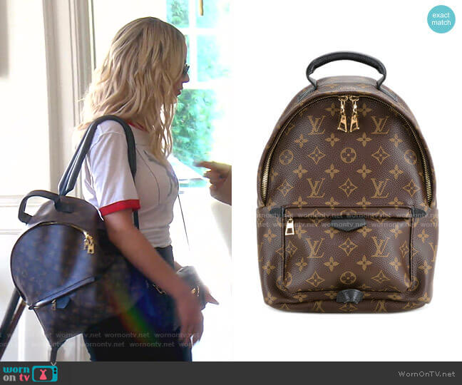 Palm Springs MM backpack by Louis Vuitton worn by Dorit Kemsley  on The Real Housewives of Beverly Hills