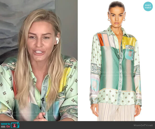 Long Sleeve Shirt by Pierre-Louis Mascia worn by Morgan Stewart on E! News