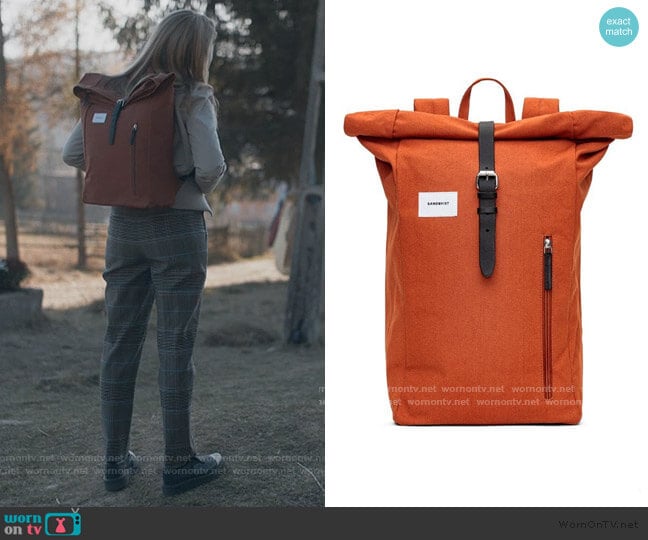 Dante Backpack in Rust by Sandqvist worn by Villanelle (Jodie Comer) on Killing Eve