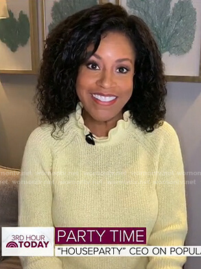 Sheinelle’s yellow ruffled sweater on Today