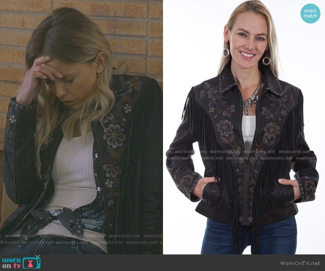 L1005 Vintage Embroidered Fringe Jacket by Scully worn by Jenna Cameron (Riley Voelkel) on Roswell New Mexico