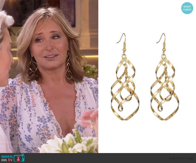 Annabell Twist Earrings by Sonja worn by Sonja Morgan on The Real Housewives of New York City