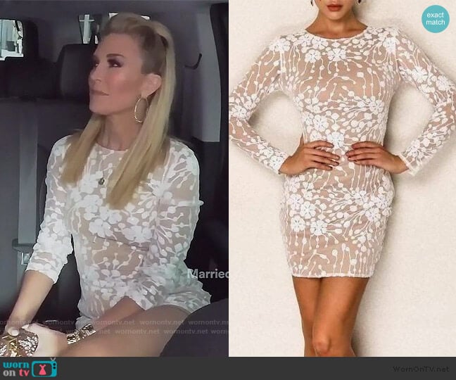 Gemma Mini Long Sleeve Dress by Sonja worn by Tinsley Mortimer on The Real Housewives of New York City