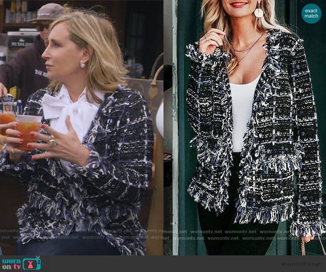 Kelsey Cardigan Jacket by Sonja worn by Sonja Morgan on The Real Housewives of New York City