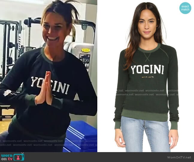 Yogini Boyfriend Shrunken Sweatshirt by Spiritual Gangster worn by Savannah Guthrie on Today