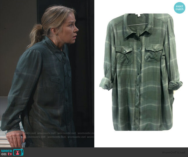 Plaid Shirt by Style & Co worn by Jen Harding (Christina Applegate) on Dead to Me