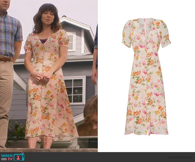 Button Front Robe Dress by The Kooples worn by Judy Hale (Linda Cardellini) on Dead to Me