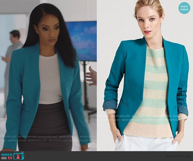 Lanai Blazer by Theory worn by Kelly Olsen (Azie Tesfai) on Supergirl