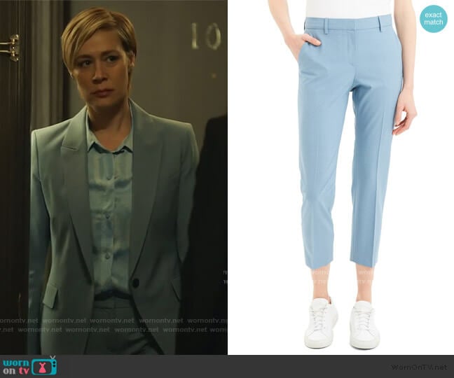 Treeca 2 Good Wool Blend Crop Suit Pants by Theory worn by Bonnie Winterbottom (Liza Weil) on How to Get Away with Murder