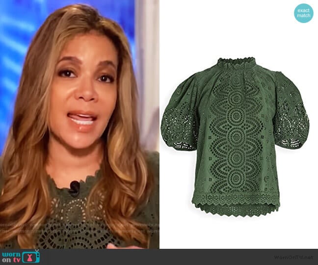 Scarlet Blouse by Ulla Johnson worn by Sunny Hostin on The View