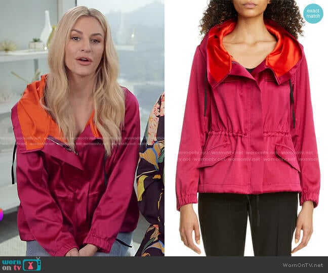 Valera Colorblock Anorak by Dries van Noten worn by Morgan Stewart on E! News