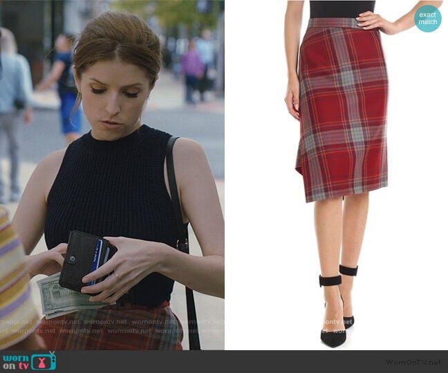 Plaid Asymmetric Skirt by Vivian Westwood worn by Darby (Anna Kendrick) on Love Life