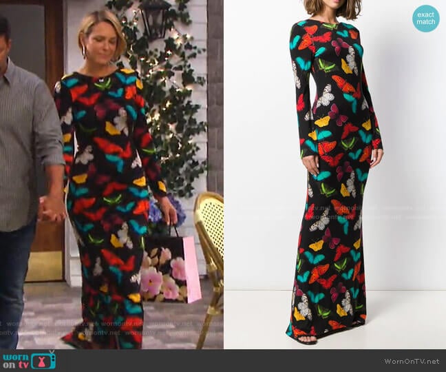 Rosaria Maxi Dress by Alice + Olivia worn by Nicole Walker (Arianne Zucker) on Days of our Lives