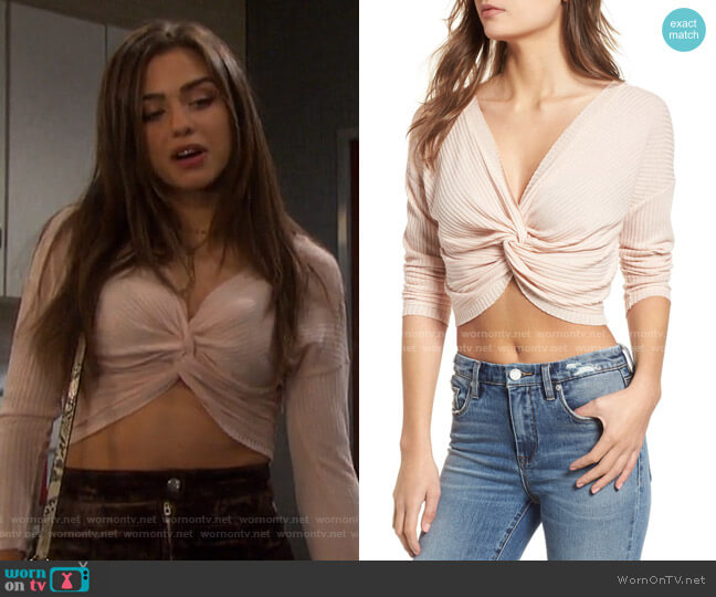 WornOnTV: Ciara's pink twist front cropped top on Days of our Lives, Victoria Konefal