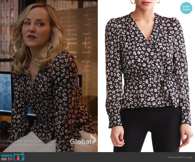 Marguerite Mini Leopard Top by Bailey 44 worn by Marissa Morgan (Geneva Carr) on Bull