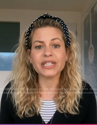 Candace Cameron’s navy pearl embellished headband on Today