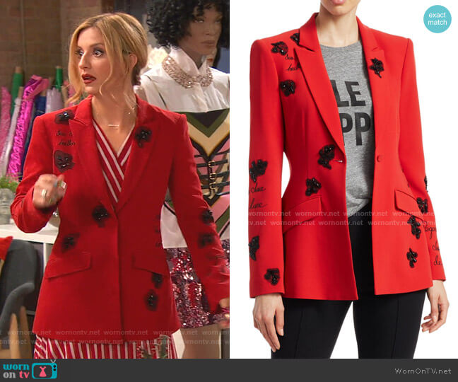 Estelle Blazer by Cinq a Sept  worn by Chelsea Grayson (Anneliese van der Pol) on Ravens Home